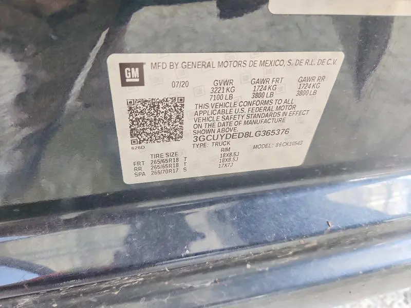 2020 CHEVROLET 1500 SILVE   