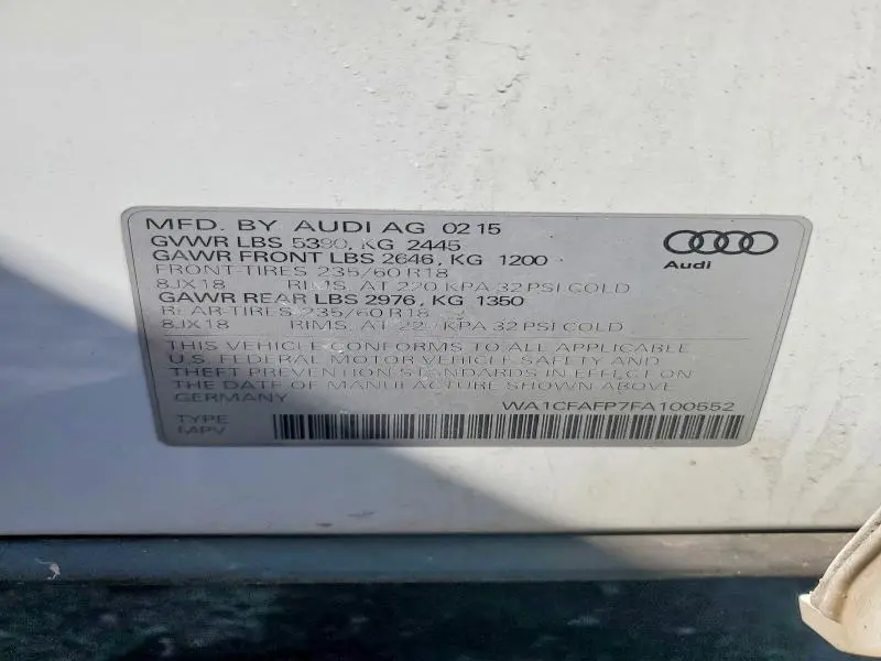 2015 AUDI Q5 PREMIUM  