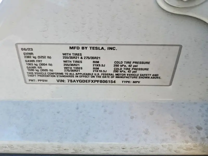 2023 TESLA MODEL Y   