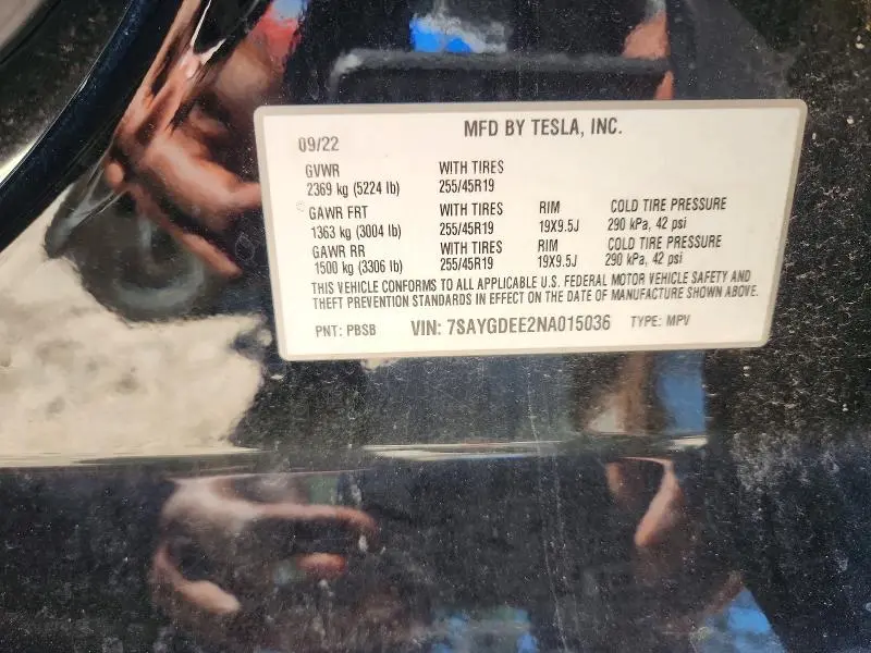 2022 TESLA MODEL Y   
