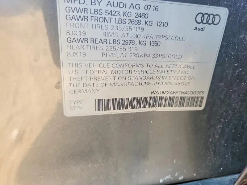 2017 AUDI Q5 PREMIUM PLUS  