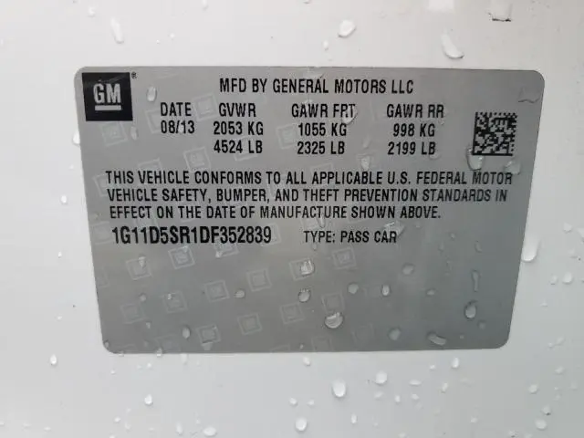2013 CHEVROLET MALIBU 1LT  
