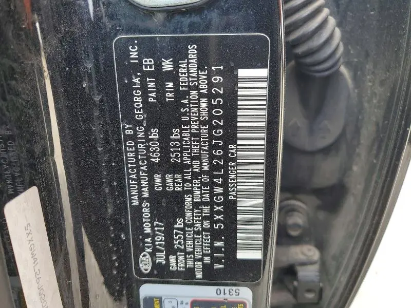 2018 KIA OPTIMA SX  