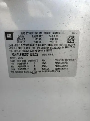 2013 CHEVROLET EQUINOX LT  