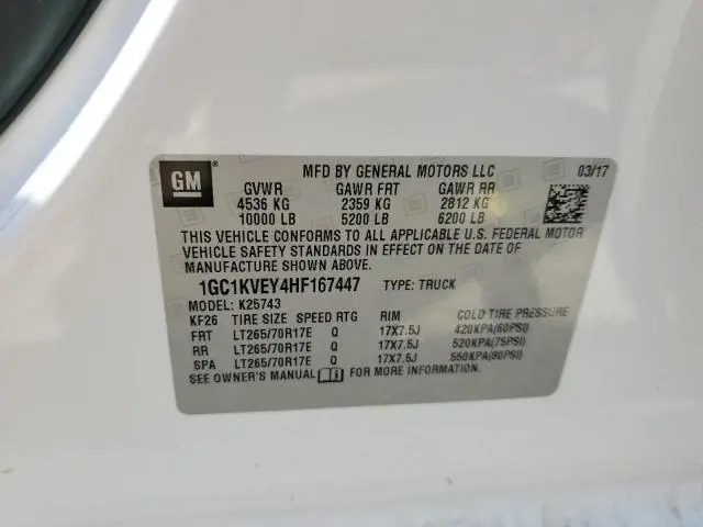 2017 CHEVROLET SILVERADO K2500 HEAVY DUTY LT  