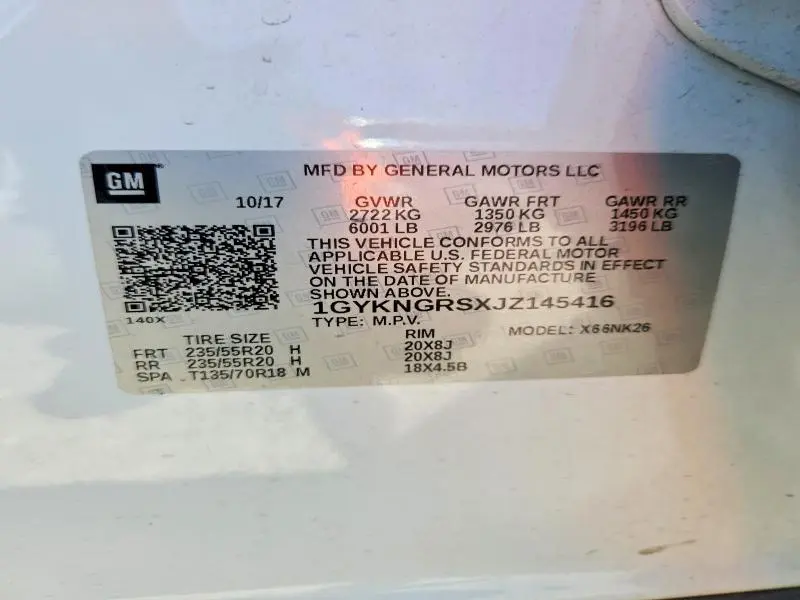 2018 CADILLAC XT5 PLATINUM  