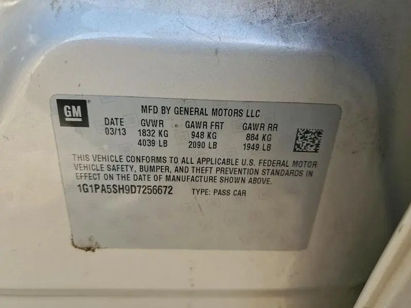 2013 CHEVROLET CRUZE LS  