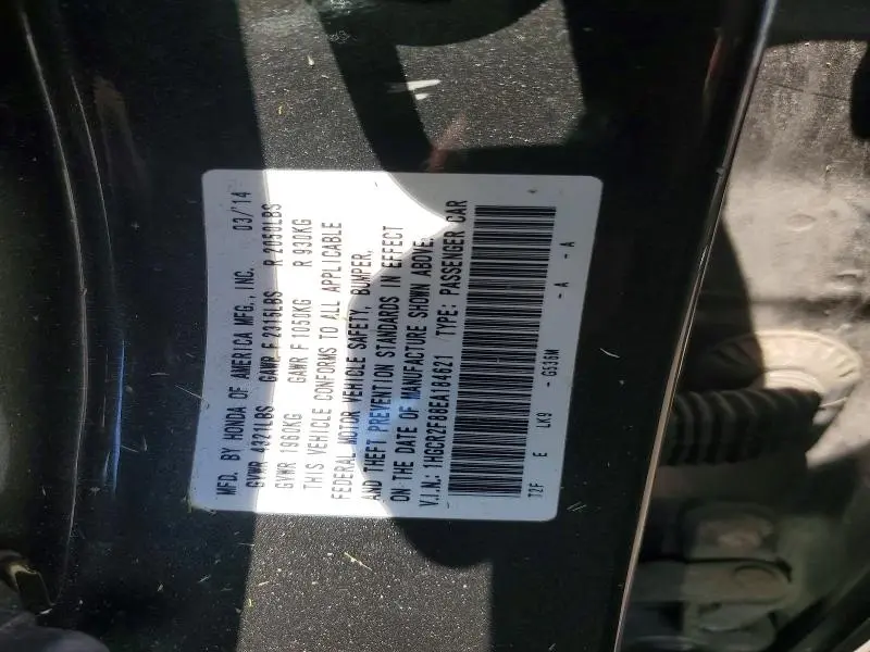 2014 HONDA ACCORD   