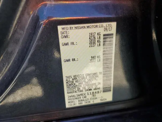 2018 NISSAN ALTIMA 2.5  