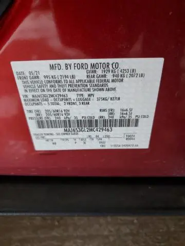 2021 FORD ECOSPORT SE  