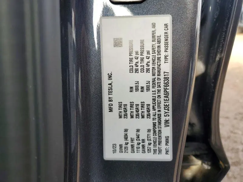 2023 TESLA MODEL 3   