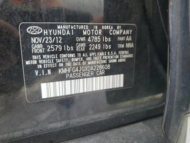 2013 HYUNDAI AZERA   