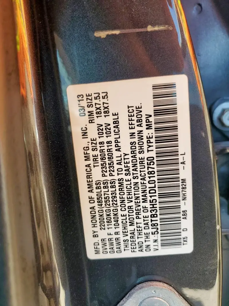 2013 ACURA RDX TECHNOLOGY  