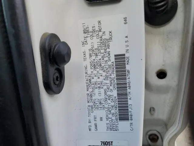 2012 TOYOTA TACOMA DOUBLE CAB  