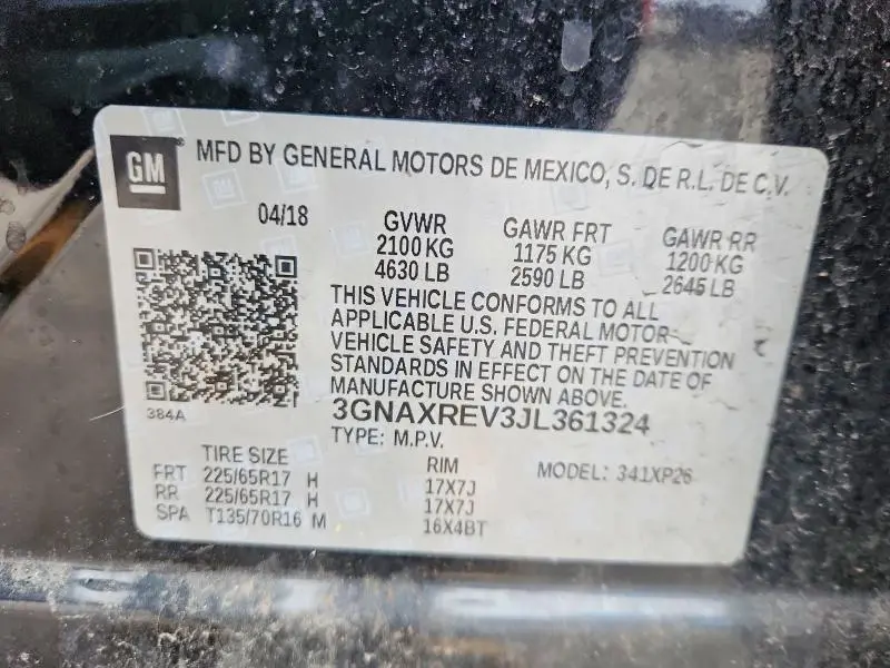 2018 CHEVROLET EQUINOX LS  