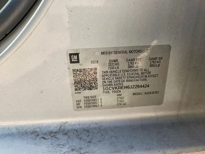 2018 CHEVROLET SILVERADO K1500 LT  
