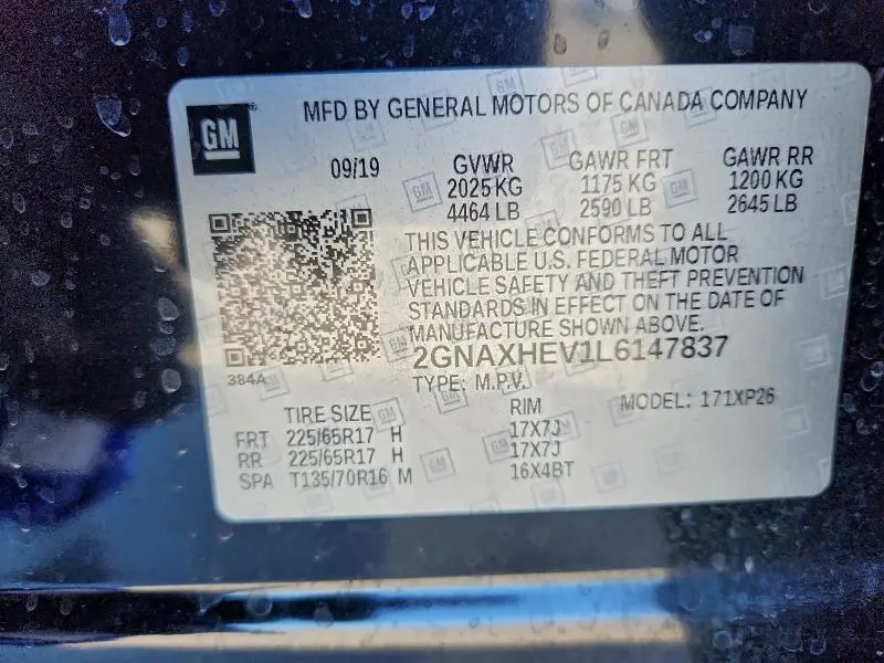 2020 CHEVROLET EQUINOX LS  