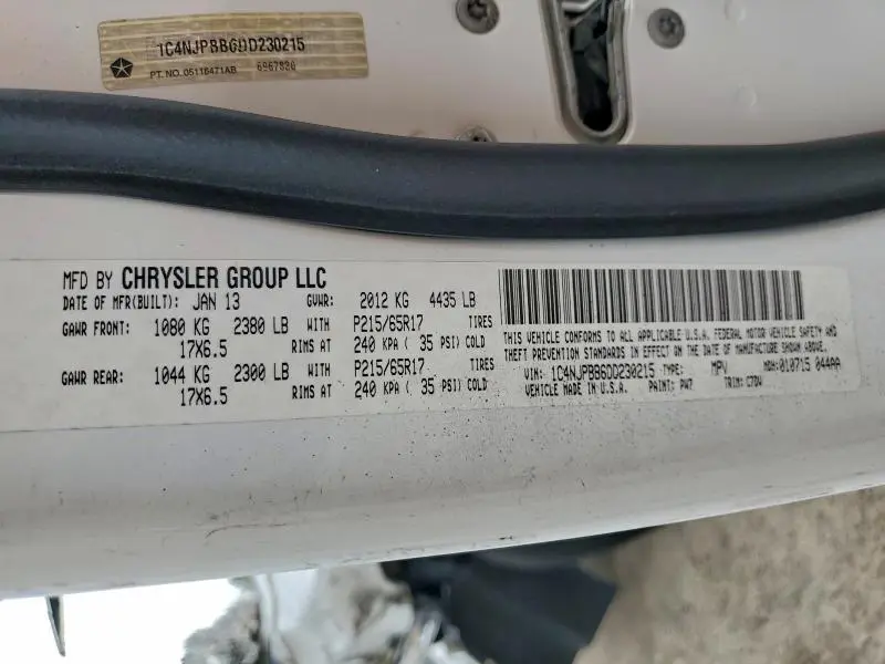 2013 JEEP PATRIOT SPORT  