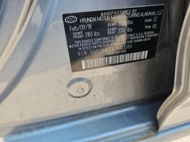2018 HYUNDAI ELANTRA SEL  