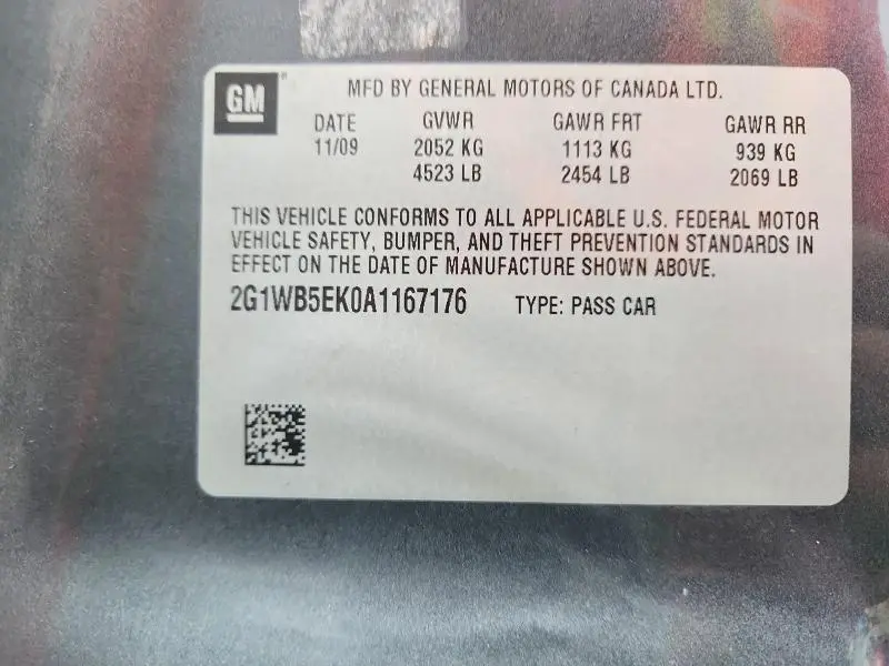 2010 CHEVROLET IMPALA LT  