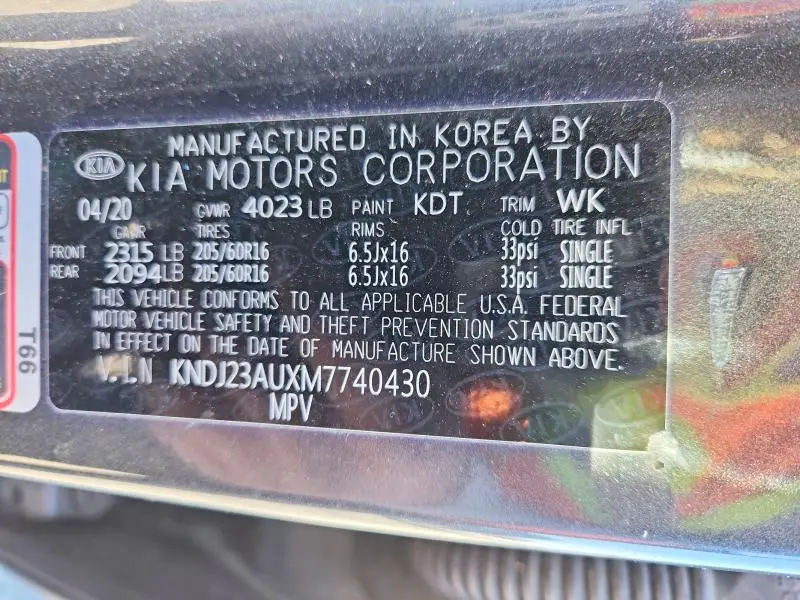 2021 KIA SOUL   