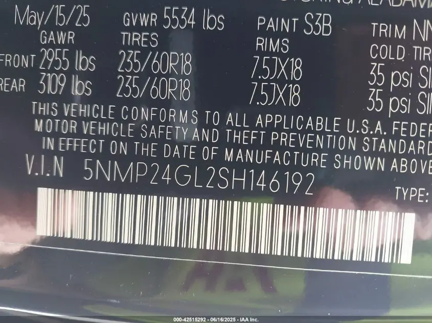 2025 HYUNDAI SANTA FE SEL