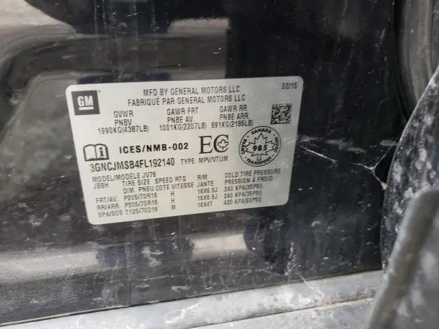 2015 CHEVROLET TRAX 2LT  