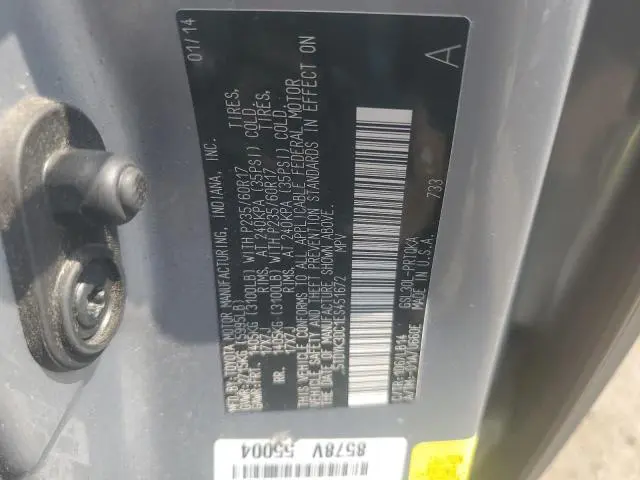 2014 TOYOTA SIENNA XLE