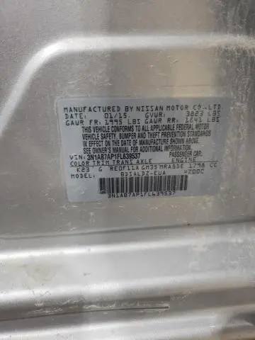 2015 NISSAN SENTRA S  