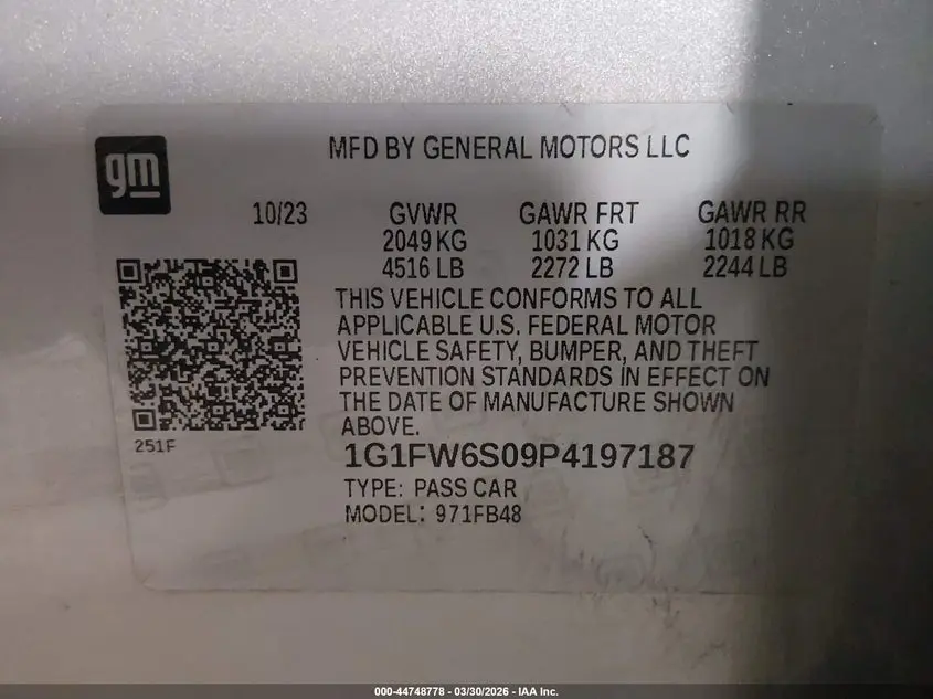 2023 CHEVROLET BOLT EV FWD 1LT