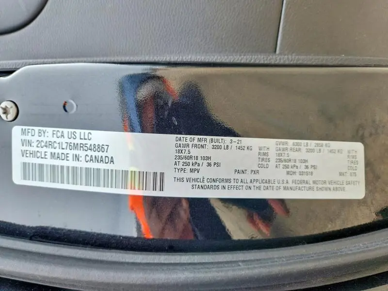 2021 CHRYSLER PACIFICA HYBRID TOURING L  