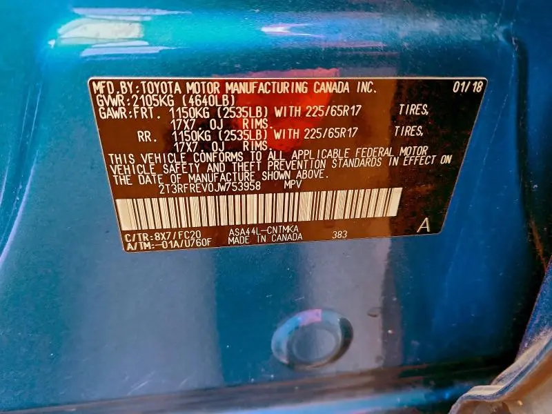 2018 TOYOTA RAV4 ADVENTURE  