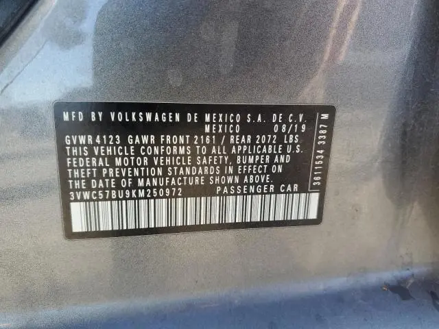 2019 VOLKSWAGEN JETTA S  