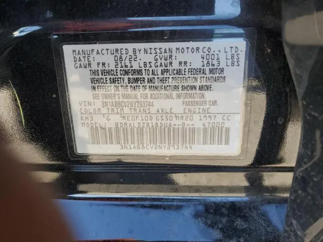 2022 NISSAN SENTRA SV  