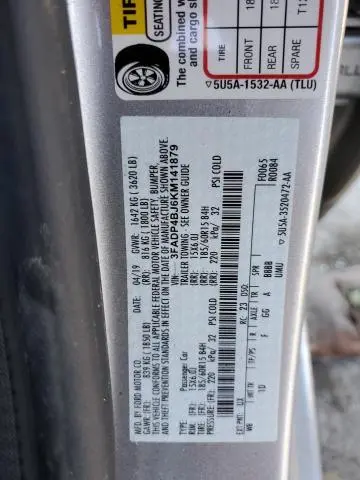 2019 FORD FIESTA SE  