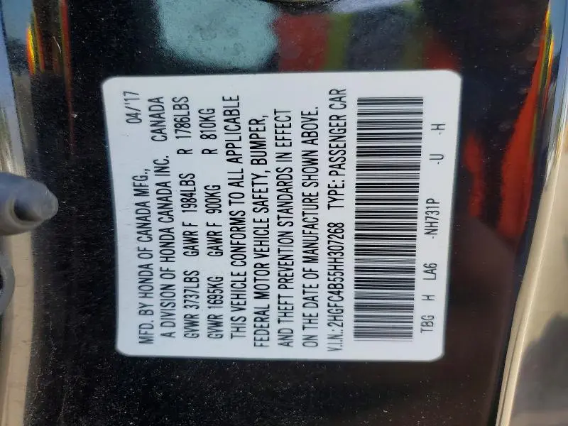 2017 HONDA CIVIC LX  