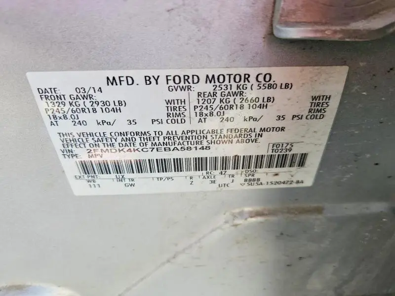 2014 FORD EDGE LIMITED  