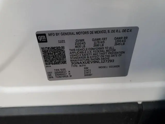 2022 CHEVROLET EQUINOX LT  