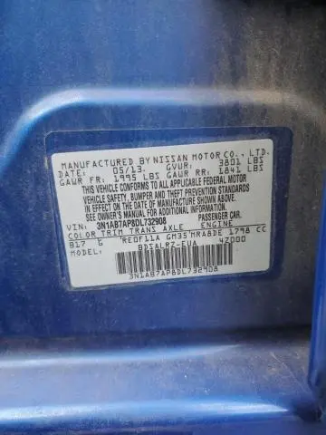 2013 NISSAN SENTRA S  