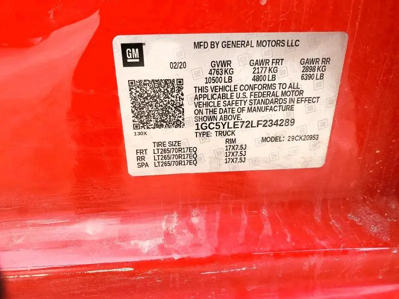 2020 CHEVROLET SILVERADO K2500 HEAVY DUTY  