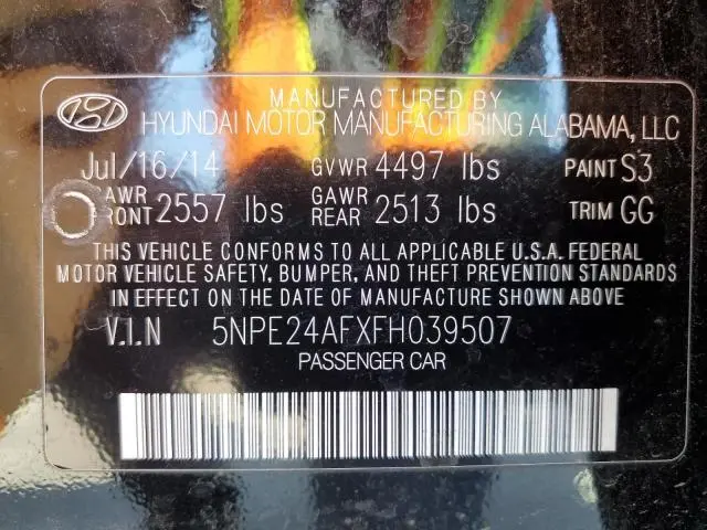 2015 HYUNDAI SONATA SE  