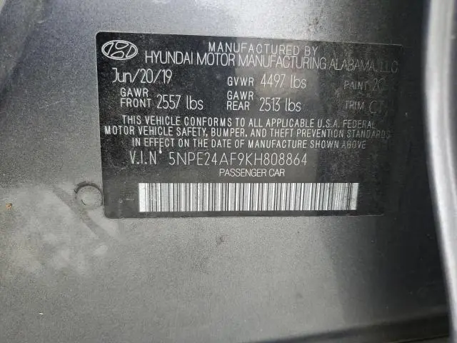 2019 HYUNDAI SONATA SE  