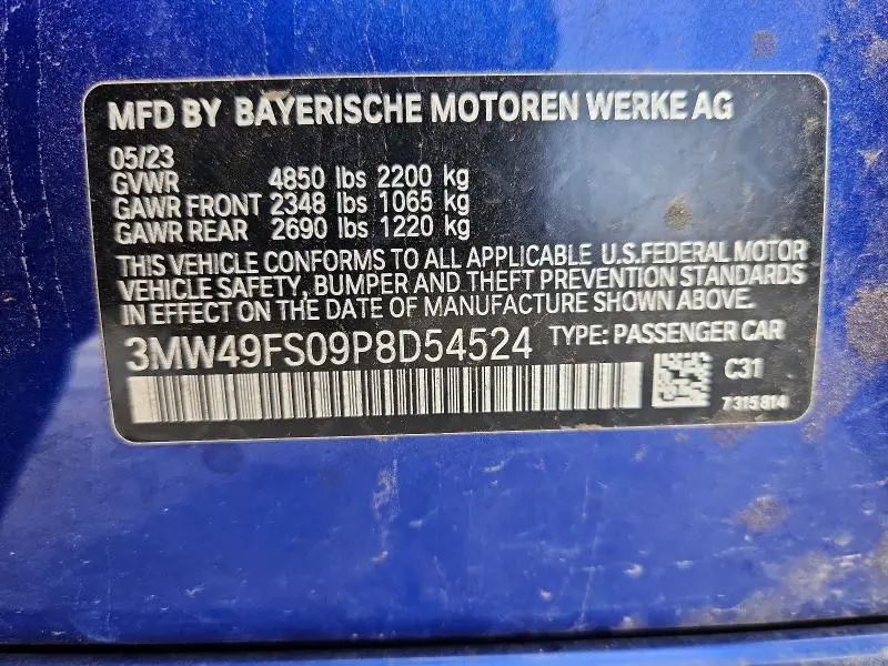 2023 BMW M340I   