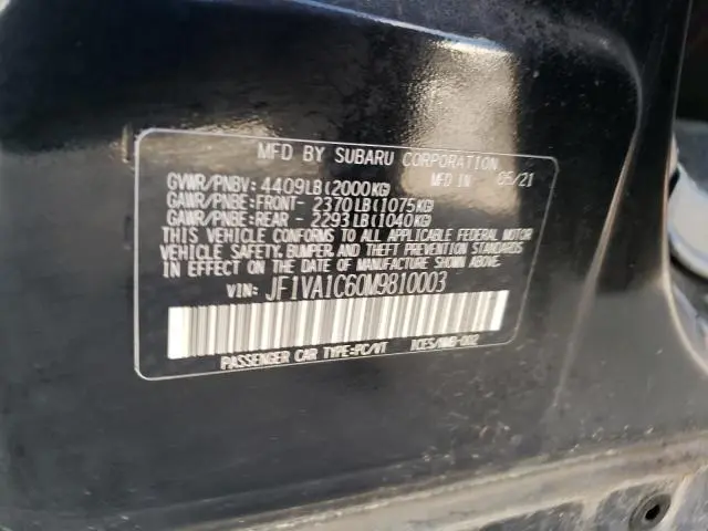 2021 SUBARU WRX PREMIUM  