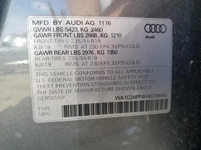 2017 AUDI Q5 PREMIUM  