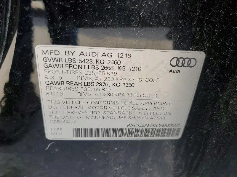 2017 AUDI Q5 PREMIUM  