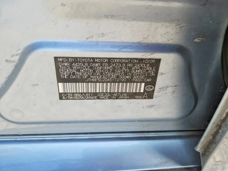 2010 LEXUS IS 250  