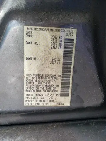 2016 NISSAN ALTIMA 3.5SL  