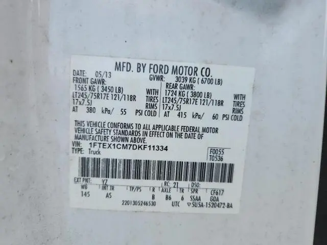 2013 FORD F150 SUPER CAB  