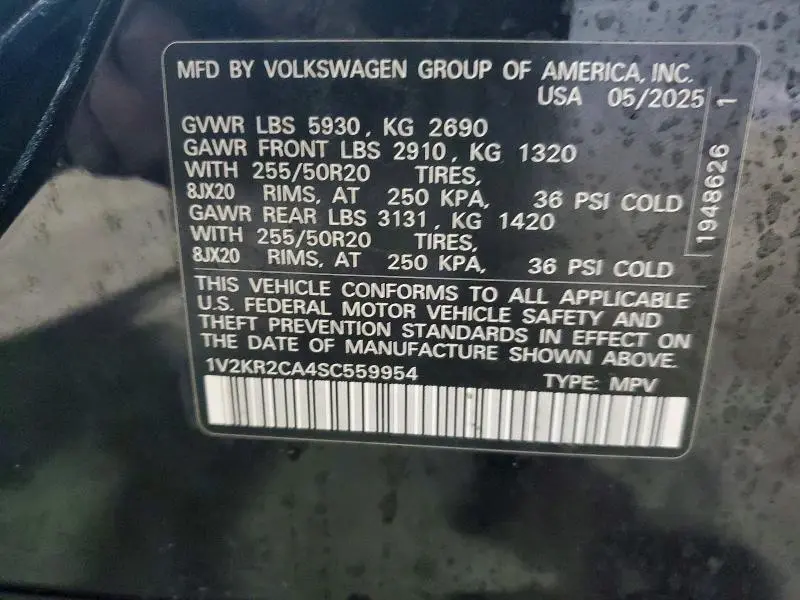 2025 VOLKSWAGEN ATLAS SE  